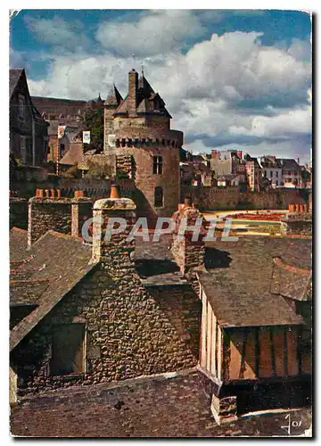 Moderne Karte La Bretagne en Couleurs Vannes Morbihan Les remparts et les vieux lavoirs