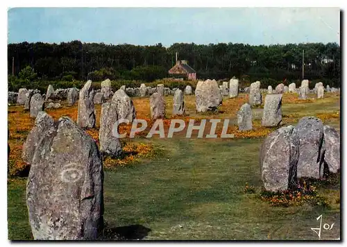Moderne Karte La Bretagne en Couleurs Les alignements du Menec dans la region de Carnac