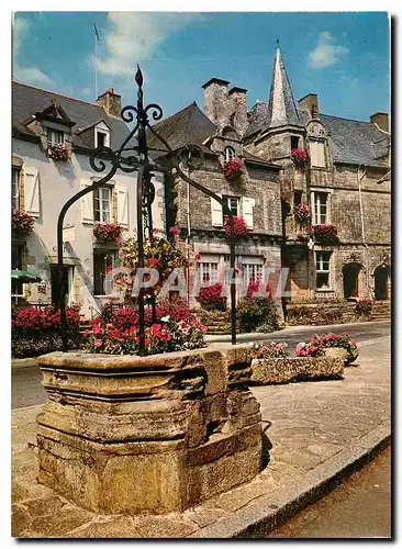 Moderne Karte Couleurs de Bretagne Rochefort en terre Vieilles moisons de la place