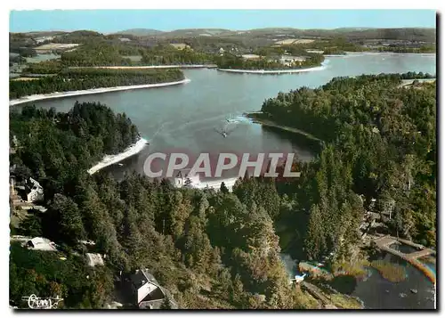 Moderne Karte Les Settons Nievre Vue panoramique aerienne La Digue