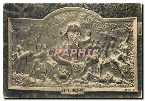 Cartes postales moderne Champagne Pommery et Greno Reims La fete de Bacchus Bas relief sculpte