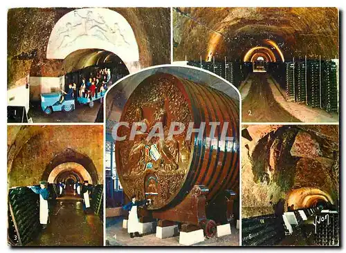 Cartes postales moderne En Champagne Diferents aspects de la sensationnelle visite des Caves