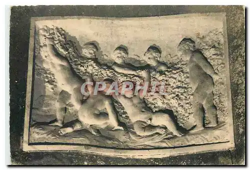 Cartes postales moderne Champagne pommery et Greno Reims Jeunes miraudeurs Bas relief sculpte dans la craie