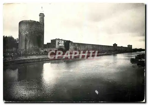 Moderne Karte Aigues Mortes Gard Les Remparts cote Ouest