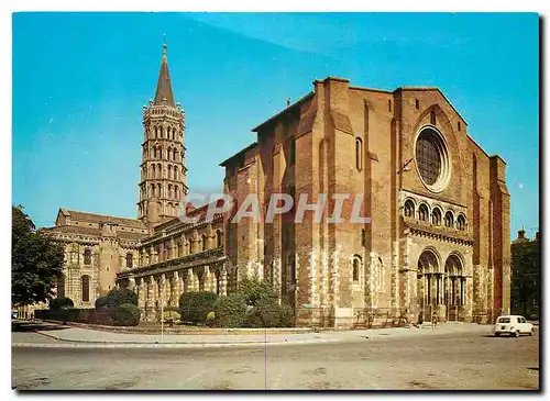 Moderne Karte Toulouse La Ville Rose Cite des Violettes Basilique Saint Sernin