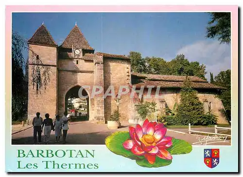 Cartes postales moderne Images sur la Gascogne Barbotan les Thermes Gers Le porche et l'eglise Saint Pierre