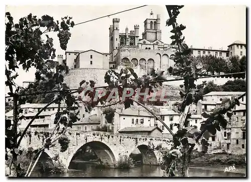 Moderne Karte Beziers Herault Le Pont Vieux et Saint Nazaire