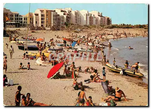Moderne Karte Le Cap d'Agde Herault La plage du Mole et les nouvelles constructions