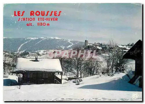 Moderne Karte Les Haut Jura en Hiver Les Rousses Staton Ete Hiver vue du village et les pistes du Noirmont