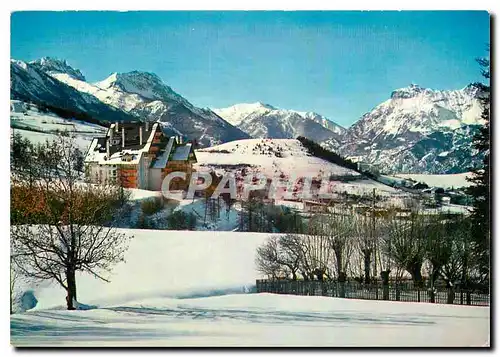 Moderne Karte Le Sauze Barcelonnette Alpes du Sud Vue impenable au premier plan le Super Chalet Soleil du Sauz