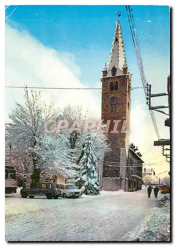 Moderne Karte Barcelonnette Alpes de Hte Provence La Tour Cardinalis en hiver