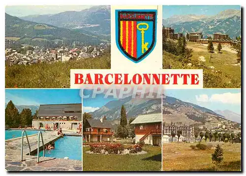 Cartes postales moderne Alpes de Haute provence Vallee de l'Ubaye Barcelonnette Vues generales La Piscine La Station de