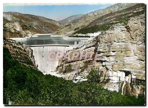 Moderne Karte Barrage de Castillon pres de Castellane