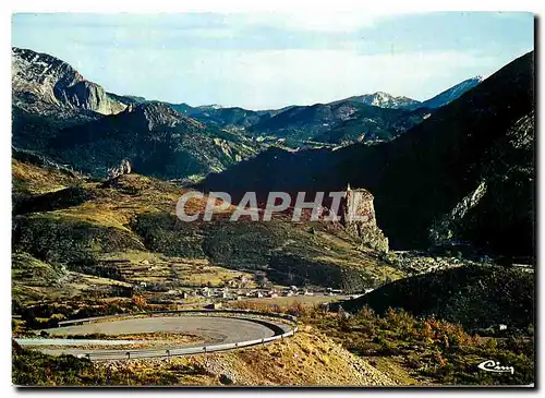 Cartes postales moderne Castelane Alpes de Hte proc Vue generale depuis le col des Leques Route Napoleon
