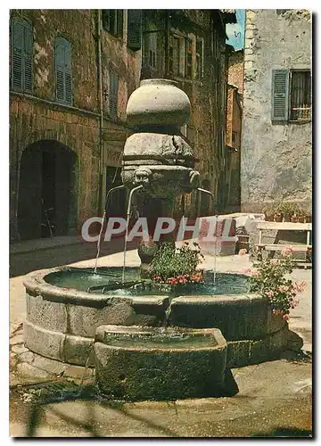 Moderne Karte Images de Provence Vieille fontaine a Castellane