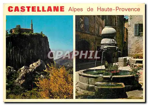 Moderne Karte Paysages de France Castellane Alpes de Haute Provence Notre Dame du Roc