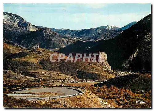 Moderne Karte Castellane Alpes de Hte Prov Vue generale depuis le col des Leques Route Napoleon