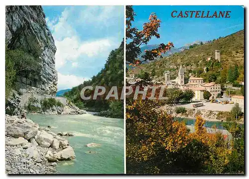 Cartes postales moderne Castellane Alpes de Haute Provence Le Verdon dans les Gorges Vue generale de Castellane