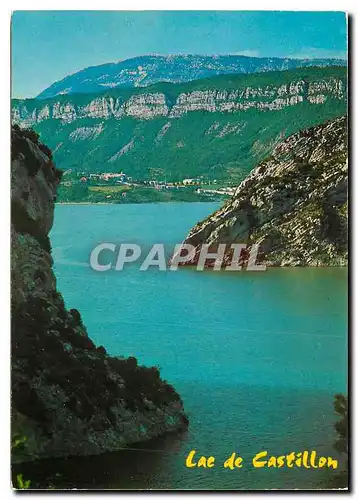 Moderne Karte Paysages de France Lac de Castillon Alpes de Haute Provens de Saint Julien ce Le Lac a St Julien
