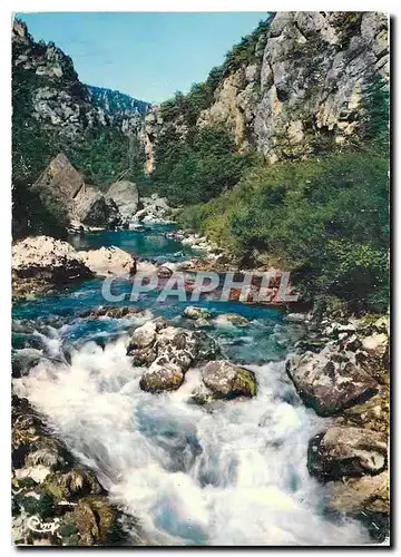 Moderne Karte Les beaux sites de la Lozere Gorges du Tarn Le Pas du Souci A la Vierge dites fillette