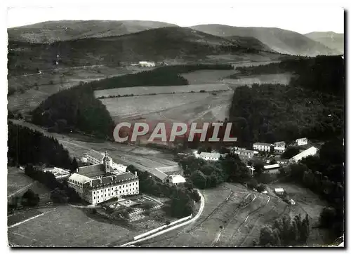 Moderne Karte Abbaye Notre Dame des Neiges Lozere l'Abbaye et l'Hotellerie vues d'avion