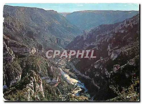 Moderne Karte Gorges de lime Vue vers le Pas de Soucy et Roc Aiguille u Tarn Lozere Le Point Sub