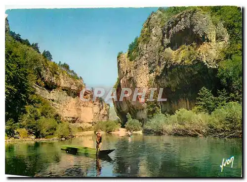 Moderne Karte Couleurs et Lumiere de France Les Gorges du Tarn Lozere Promenade en Barque sur le Tarn au lieu