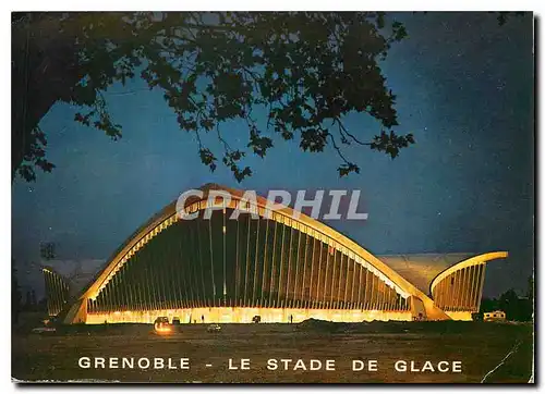 Cartes postales moderne Grenoble la nuit Le Stade de glace