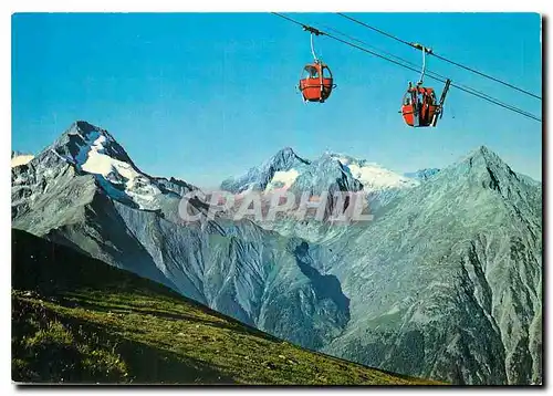 Cartes postales moderne Les 2 Alpes Isere Le telecabine du Diable la Muzelle et l'Aiguille de Venosc