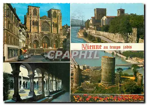 Moderne Karte Vienne sur le Rhone Isere Cathedrale Saint Maurice Tour Philippe de Valois Cloitre de Saint Andr