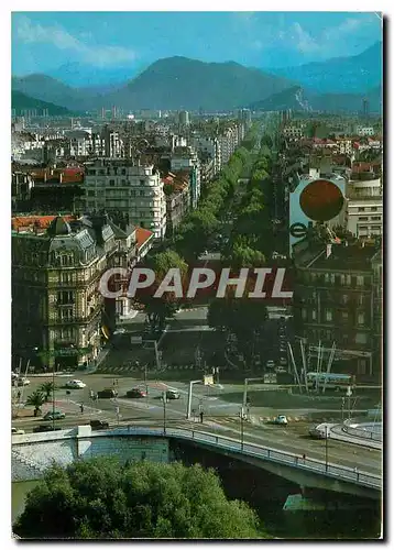 Cartes postales moderne Grenoble Place de la Bastille et Cours Jean Jaures route de Nice