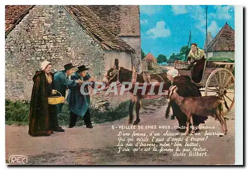 Cartes postales moderne Veillee de Chez Nous Cliche realise avec le concours du Groupe Folklorique Folklore Ane Mule Che