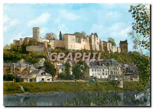 Cartes postales moderne Les Merveilles du Val de Loire Chinon Indre et Loire Le chateau dominant la Vienne De gauche a d