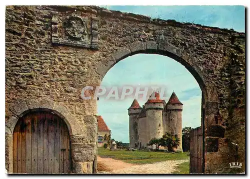 Moderne Karte Chateaux de l'Indre Sarzay Chateau feodal