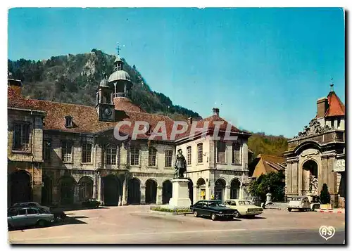 Moderne Karte La Franche Comte Pittoresque Salins les Bains Place des Allies L'Hotel de Ville et la Chapelle d
