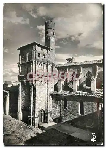 Moderne Karte Albi Tarn La Collegiale Saint Soby avec sa tour romane surmontee de la tour de Guet