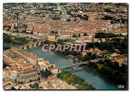 Cartes postales moderne Montauban vu du ciel Le faubourg de Villebourbon les Ponts sur le Tarn et la Ville