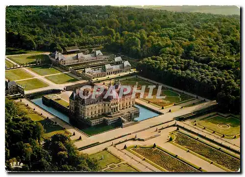 Moderne Karte Chateau de Vaux le Vicomte Facade sud du Chateau Les broderies de buis des Jardins