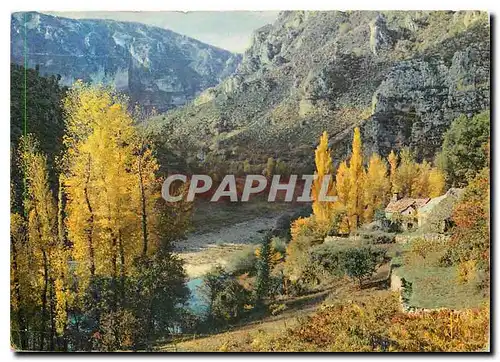 Moderne Karte Couleurs et Lumiere de France Une vue des Gorges du Tarn entre la Malene et le Cirque des Baumes