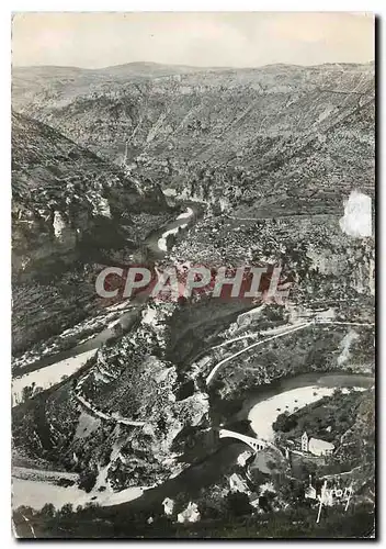 Moderne Karte Gorges du Tarn St Chely du Tarn Lozere Le cirque et la boucle du Tarn