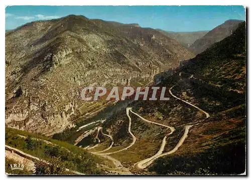 Cartes postales moderne Gorges du Tarn La Malene route du Causse Mejean Les lacets