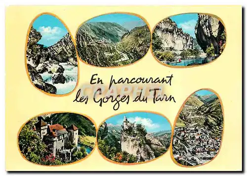 Cartes postales moderne En Parcourant les Gorges du Tarn Chaos du pas de Soucy Point Sublime Les detroits Chateau de la