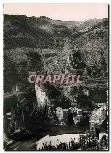 Moderne Karte Les Gorges du Tarn Castelbouc Vue generale