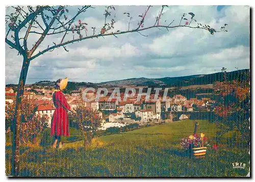 Moderne Karte Le Gevaudan Pittoresque Pays des Sources Langogne Lozere Station climatique Rivieres a truites