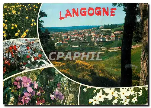 Moderne Karte Langogne Lozere