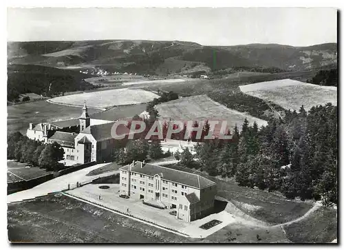 Moderne Karte Abbaye Notre Dame des Neiges par la Bastide Lozere Le Monastere dans son cadre boise