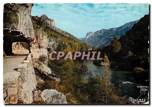 Moderne Karte Les Gorges du Tarn Les Tunnels