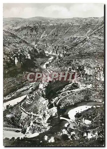 Moderne Karte Gorges du Tarn St Chely du Tarn Lozere Le cirque et la boucle du Tarn