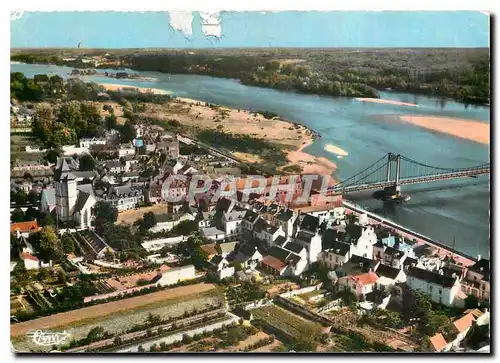 Moderne Karte Les Rosiers sur Loire M et L Vue generale aerienne