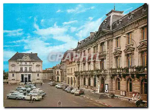 Moderne Karte Mont de Marsan Place de l'Hotel de Ville et la Poste